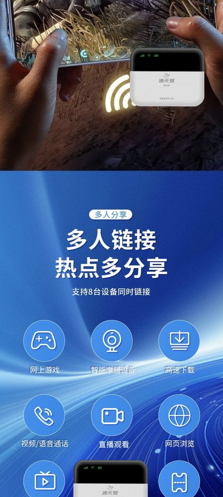 图片[6]-通天猴4G随身WiFi4000mAh电信移动款双切换户外上网必备-随身WiFi