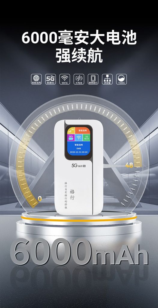 图片[5]-格行5G随身WiFi无线路由器旅游上网新款宿舍户外车载屏幕便携彩屏-随身WiFi